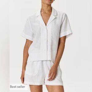 Quince 100% European Linen Short Sleeve Shirt size medium